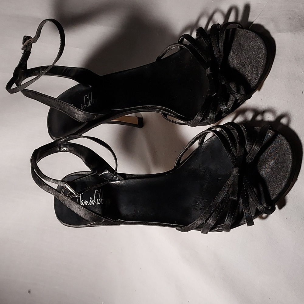 Sam & Libby Patsy Fabric Open Toes Dainty Fancy Women Heel Shoes